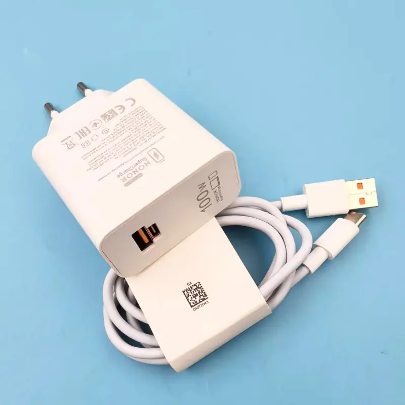 شاحن هونر 100 واط EU سوبر تشارج PD/QC 3.0 بمنفذين للشحن السريع لهونر 400 300 200 100 برو ماجيك 7 6 مع كابل Type C بطول 1/1.5/2 متر