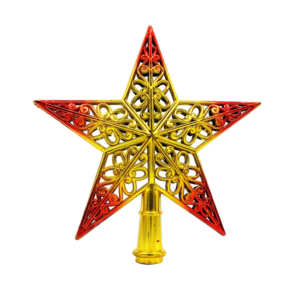 Glittering Christmas Tree Topper Star nament Plastic Non Fading Harmless Decor for Home Office Party Festive Holiday Chic Design