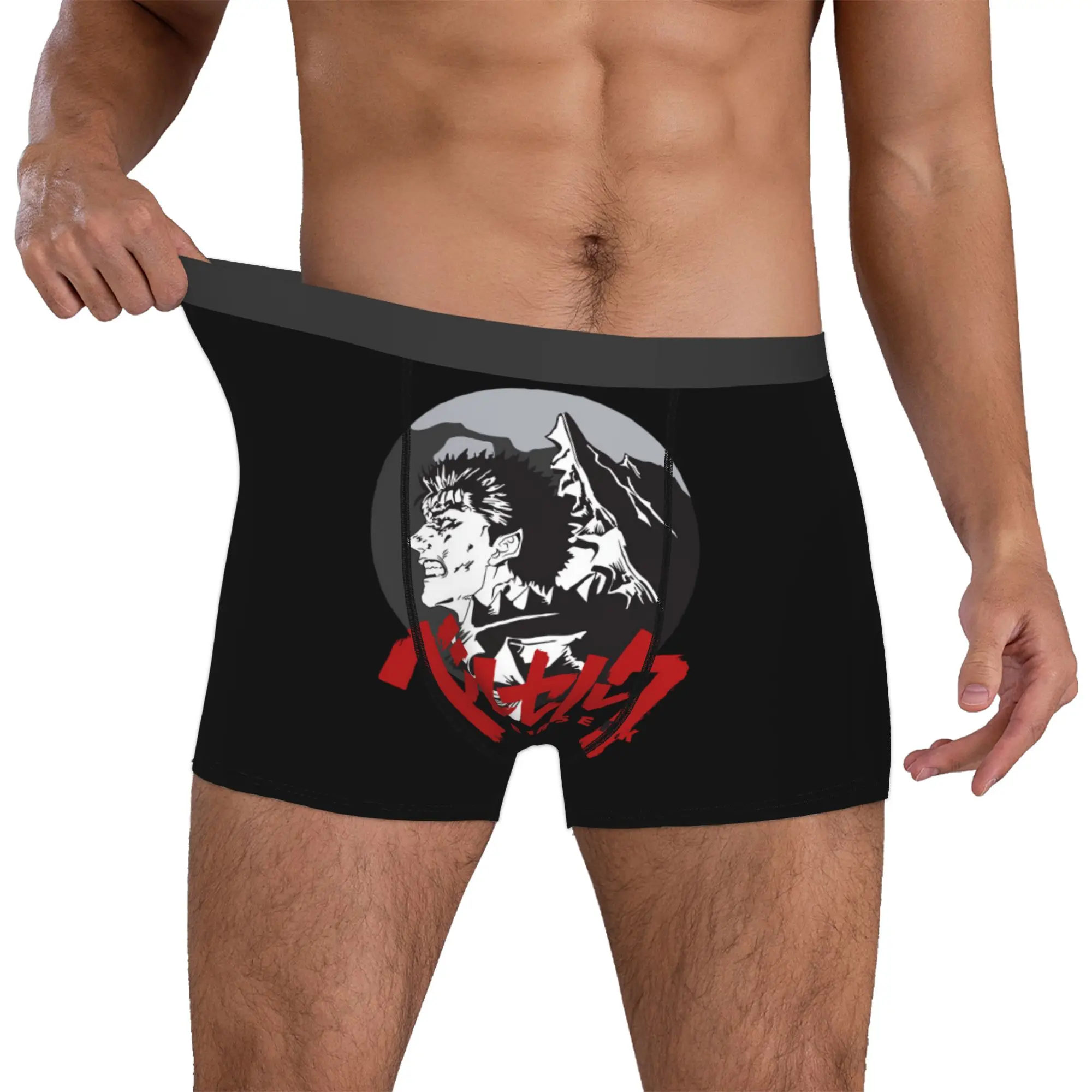Calzoncillos tipo bóxer B-Berserks para hombre, ropa interior divertida estilo manga Dark Fantasy Black Swordsman
