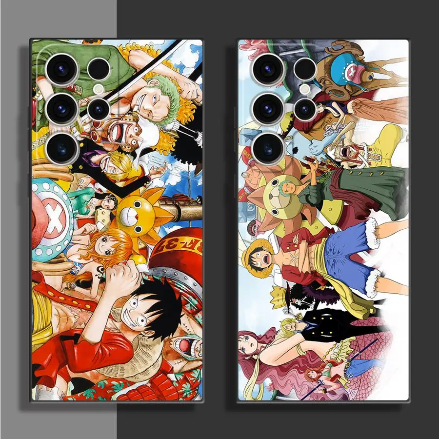 حافظة لهاتف سامسونج جالاكسي S21 FE S20 S25 Edge S23 Ultra S24 Plus OneS-PieceS Luffy