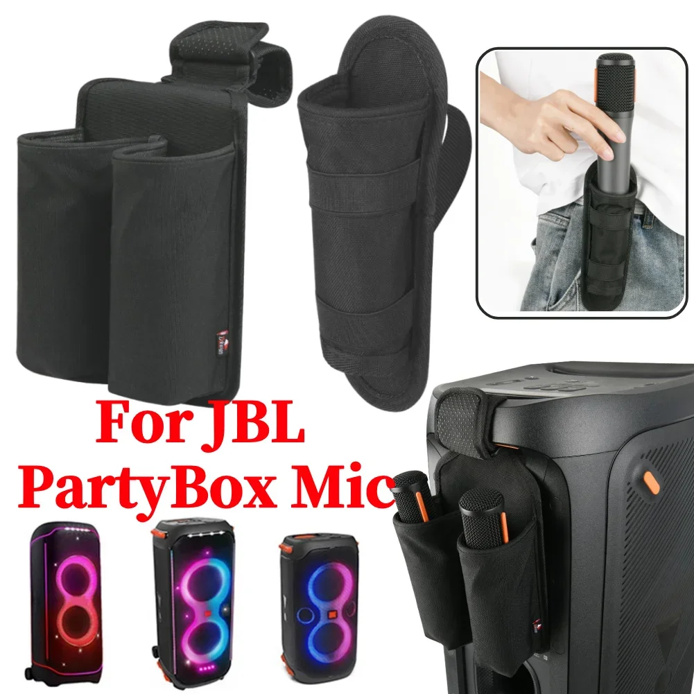 

Mic Hanger Storage Holder Microphone Carrying Case Microphone Organizer for JBL PartyBox 110/120 Wireless Microphone