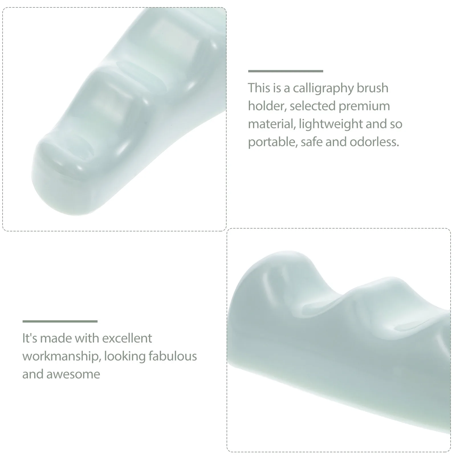 

Chinese Writing Brush Holder Resin Material Calligraphy Pen Rack Fabulous Appearance Odorless Portable Suitable for Painting