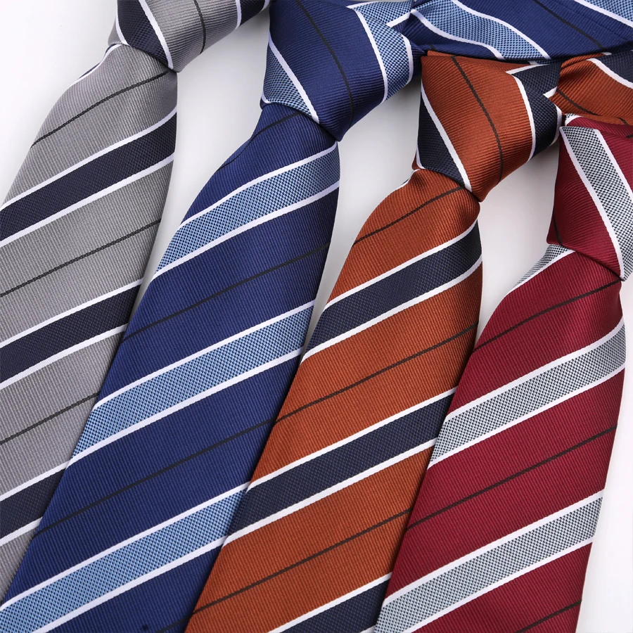 Neue 8CM Herren Krawatte Krawatte Streifen Krawatten Für Mann Bräutigam Trauzeuge Jacquard Gewebt Formale Hochzeit Business Party Zubehör