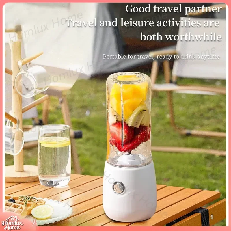 Portable Blender USB Rechargeable Mini Juicer Cup 280ml Smoothie Maker Ice Crush Fruit Mixer Juice for