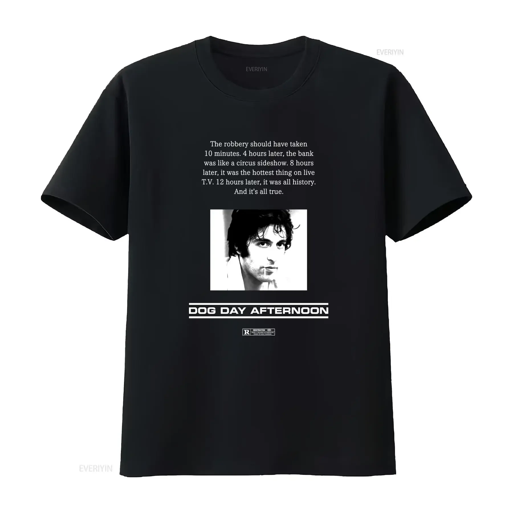 Vintage Retro Classic Dog Day Afternoon Movie Al Pacino Print Casual T Shirt vintage Washed Comfortable homme fashion