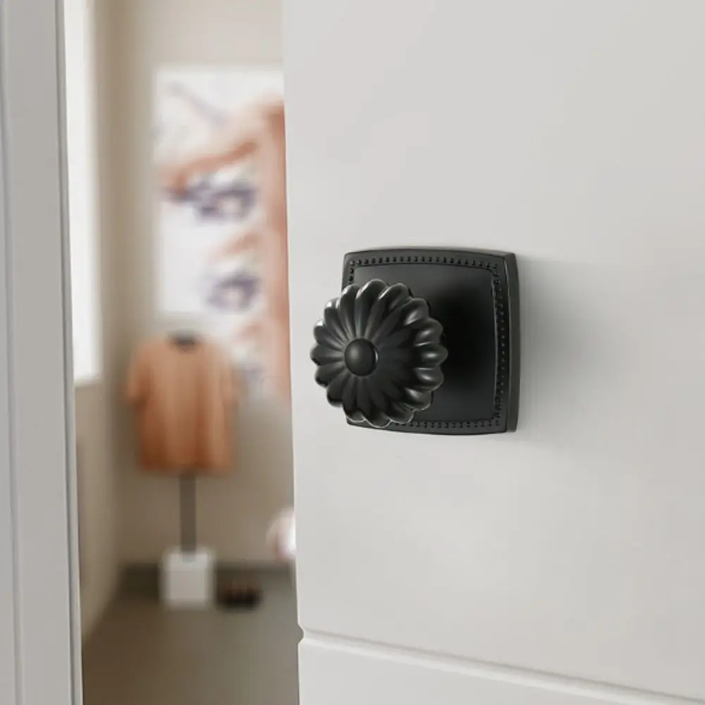 سبائك الزنك قفل الباب غير مرئية لسان واحد النحاس على الوجهين قفل المغناطيسي اليقطين شكل اليقطين قفل صامت الباب الفرنسي #3