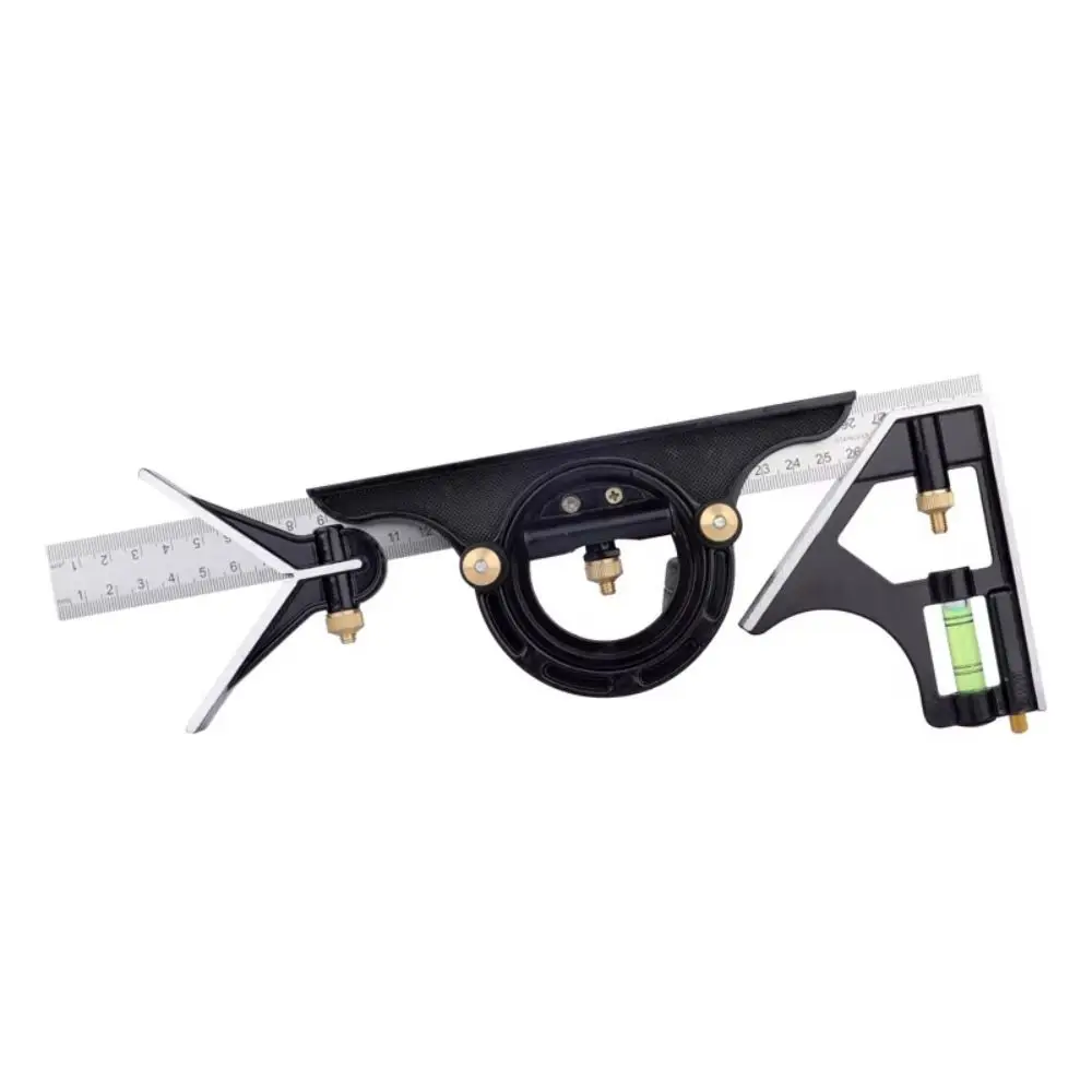 Penggaris Sudut Kombinasi 180 Derajat Penggaris Sudut Kanan Baja Tahan Karat Dapat Digerakkan Penggaris Sudut Persegi 3 In 1 Yang Dapat Disesuaikan Pekerjaan Kayu