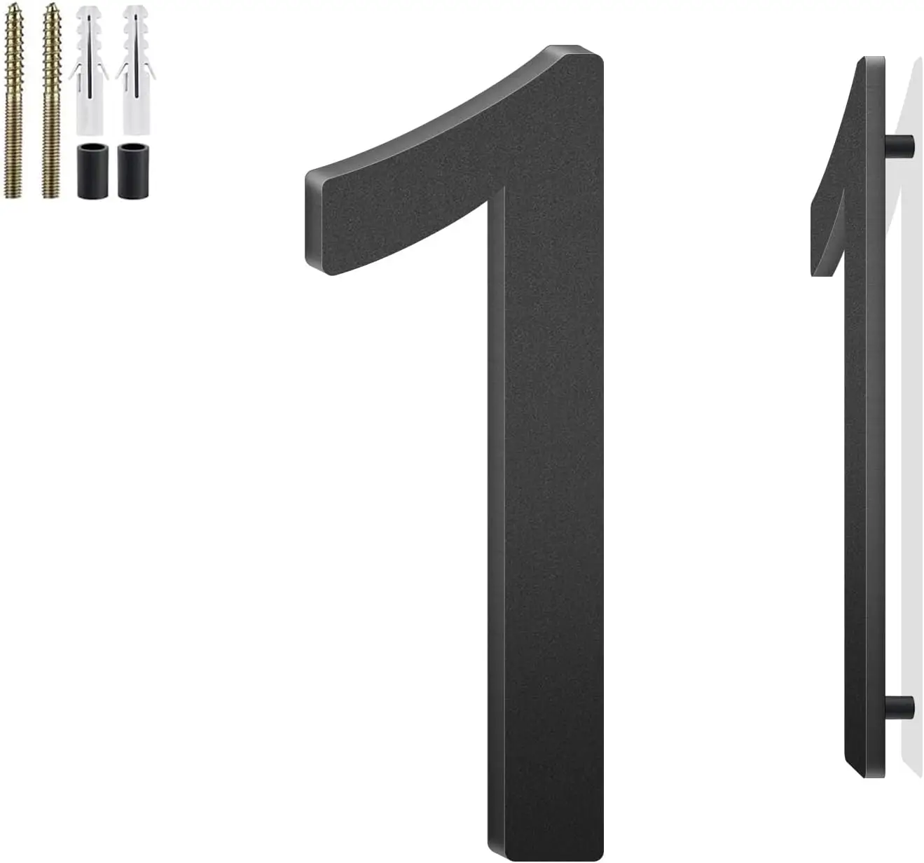 

3-12inch Black Aluminum Letters, Floating House Address Numbers for Outside, Modern Metal Door Numbers Letters, Metal Hous