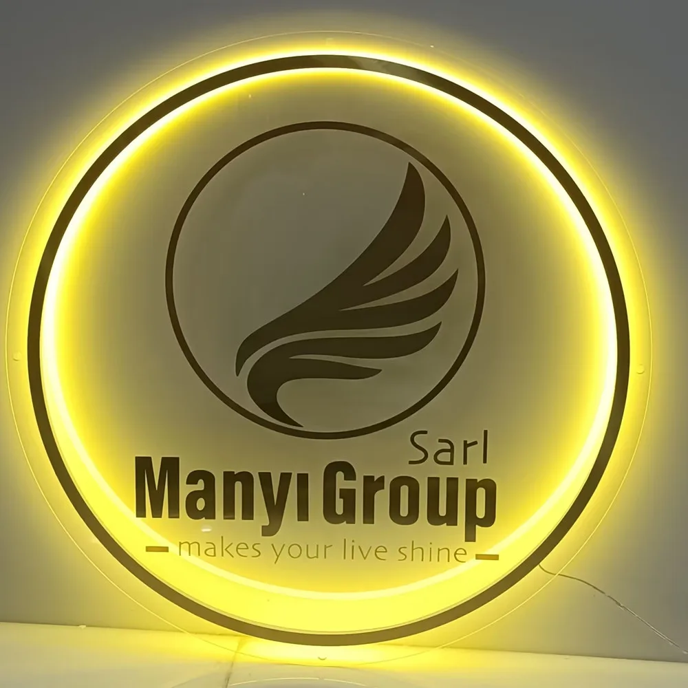 Custom 3D Metal Sign Business Logo Acrylic Signs Beauty Salon Nail Studio LED Neon Light Office Decor Company Name Signboard