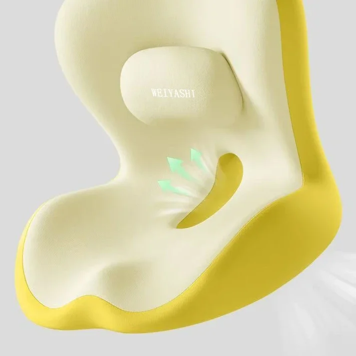 Ergonomisches Taillenstützkissen Atmungsaktives Rückenkissen Integrierte Lendenwirbelstütze für Büro und Langes Sitzen – Detail 4