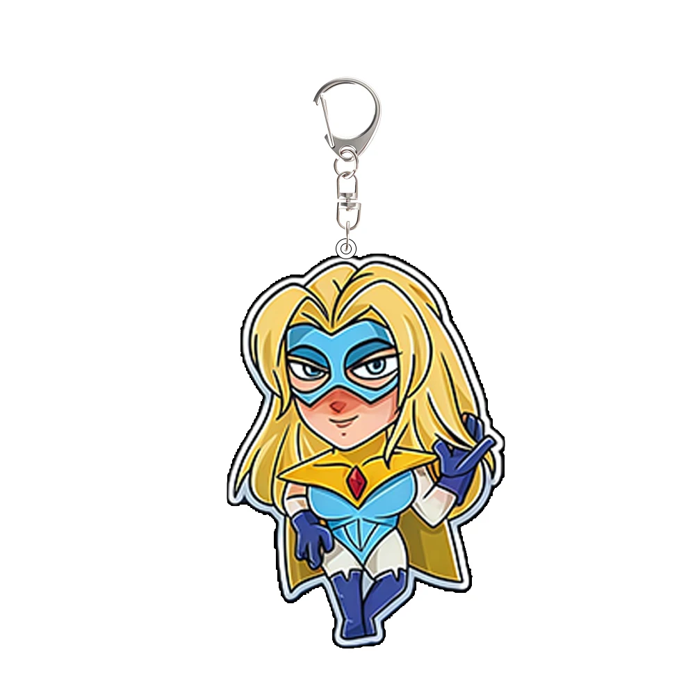 لعبة الإرسال روبرت واتر بوي شقراء السترة سونار فلامباي فينومامان سلسلة مفاتيح مصنوعة من الأكريليك على ظهره اكسسوارات مهرجان هدية