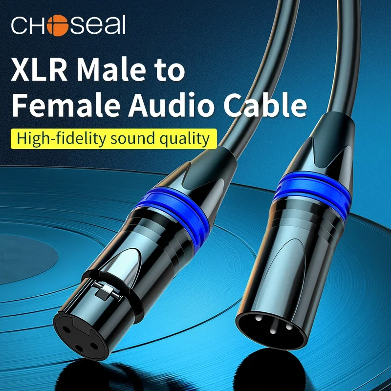 Кабель-удлинитель CHOSEAL 3Pin XLR «Папа-мама» для микрофона для караоке