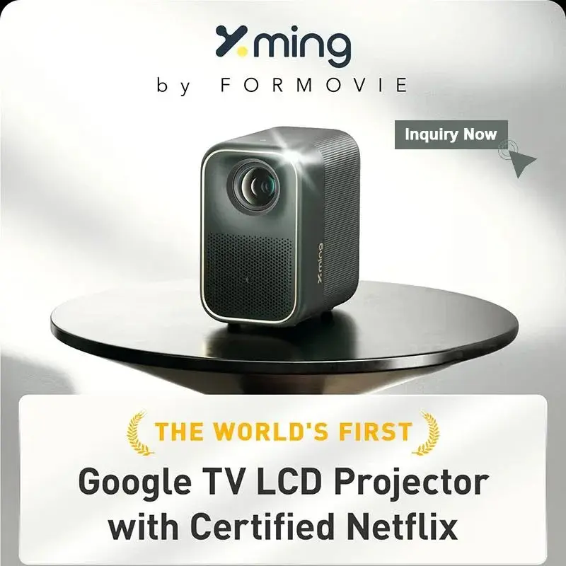 Formovie Xming Page One strona pierwsza 300Ansi lumenów Mini projektor Google TV projektory 1080P zestaw kina domowego Dolby Audio inteligentny