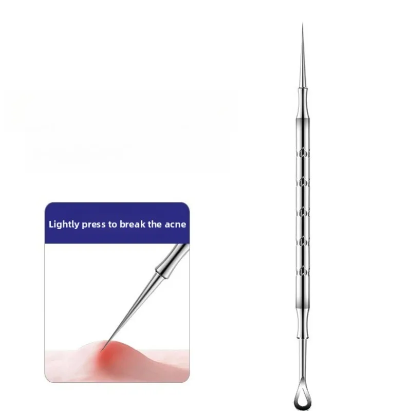 Extracteur de points noirs à Double tête en acier inoxydable, extracteur de boutons et de comédons, extracteur de imperfections du nez, outils de soins pour points blancs