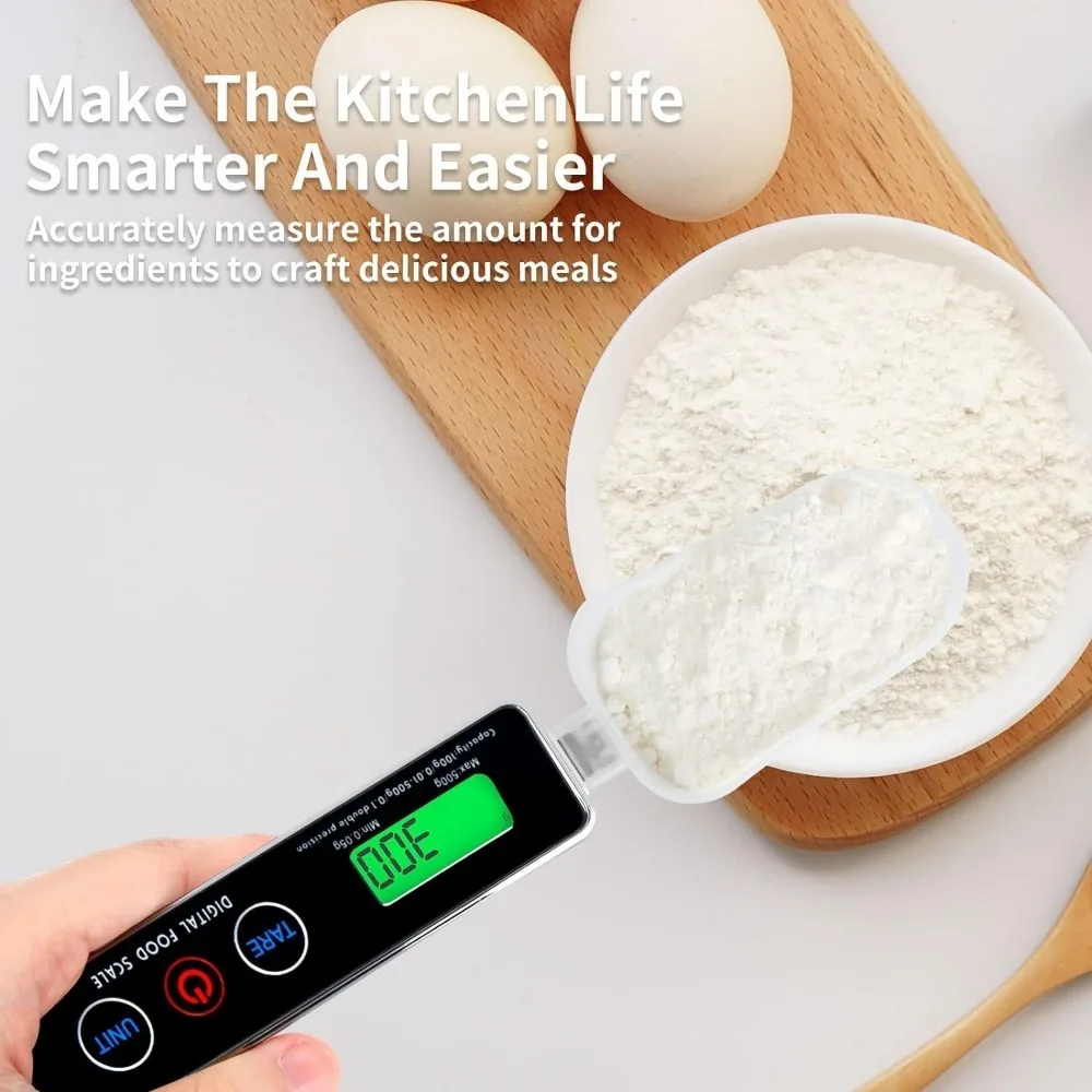 

Electronic Kitchen Scale Spoon 500g 0.01g Mini Kitchen Tool for Milk Coffee Tea Removable with Scale Kitchen Tools