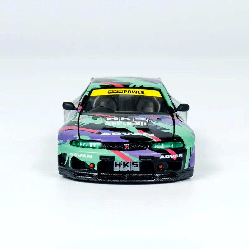 KAIDO HOUSExMINIGT 1/64 Nissan Skyline GTR R33 HKS V1 Legering Speelgoed Motorvoertuig Diecast Metalen Model Geschenken