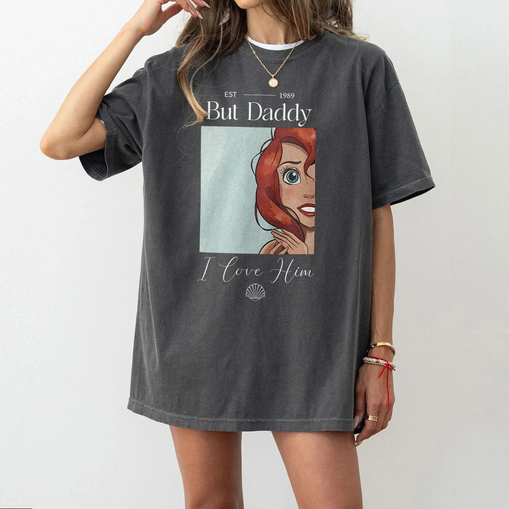 Pero papá, amo, camisa de colores cómodos, camisa de sirenita, camisa de princesa de Disney, camisa Ariel, camisa de Disneyland