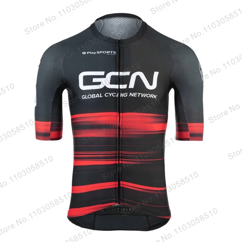 GCN-Conjunto de ropa de ciclismo para hombre, traje de camiseta y pantalones cortos con pechera para bicicleta de carretera, Maillot y Culotte, 2024