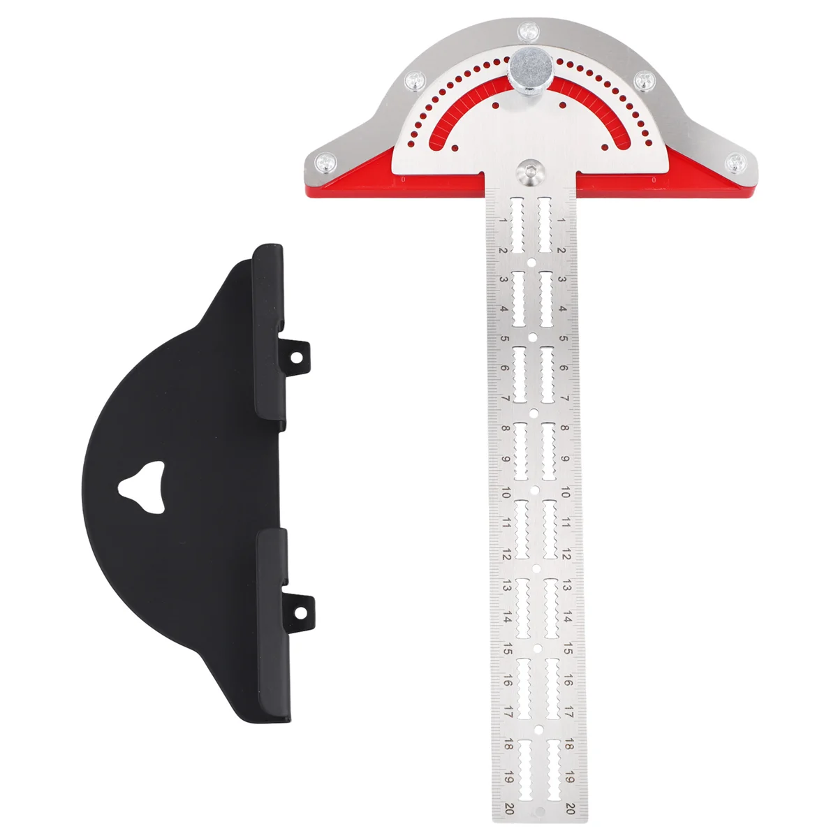 A002 Woodworkers Ruler Protractor Angle Finder Woodworking Design Ruler Protractor T Square Woodworking Scribing Tools 20cm