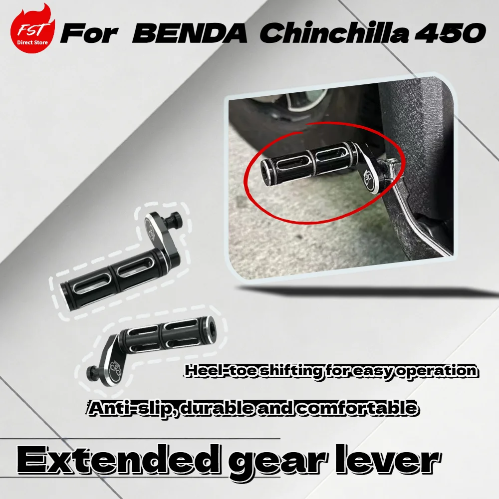 

For Benda Chinchilla 450 Motorcycle Extended Gear Lever Longer Shift Lever CNC Aluminum Mod Accessories