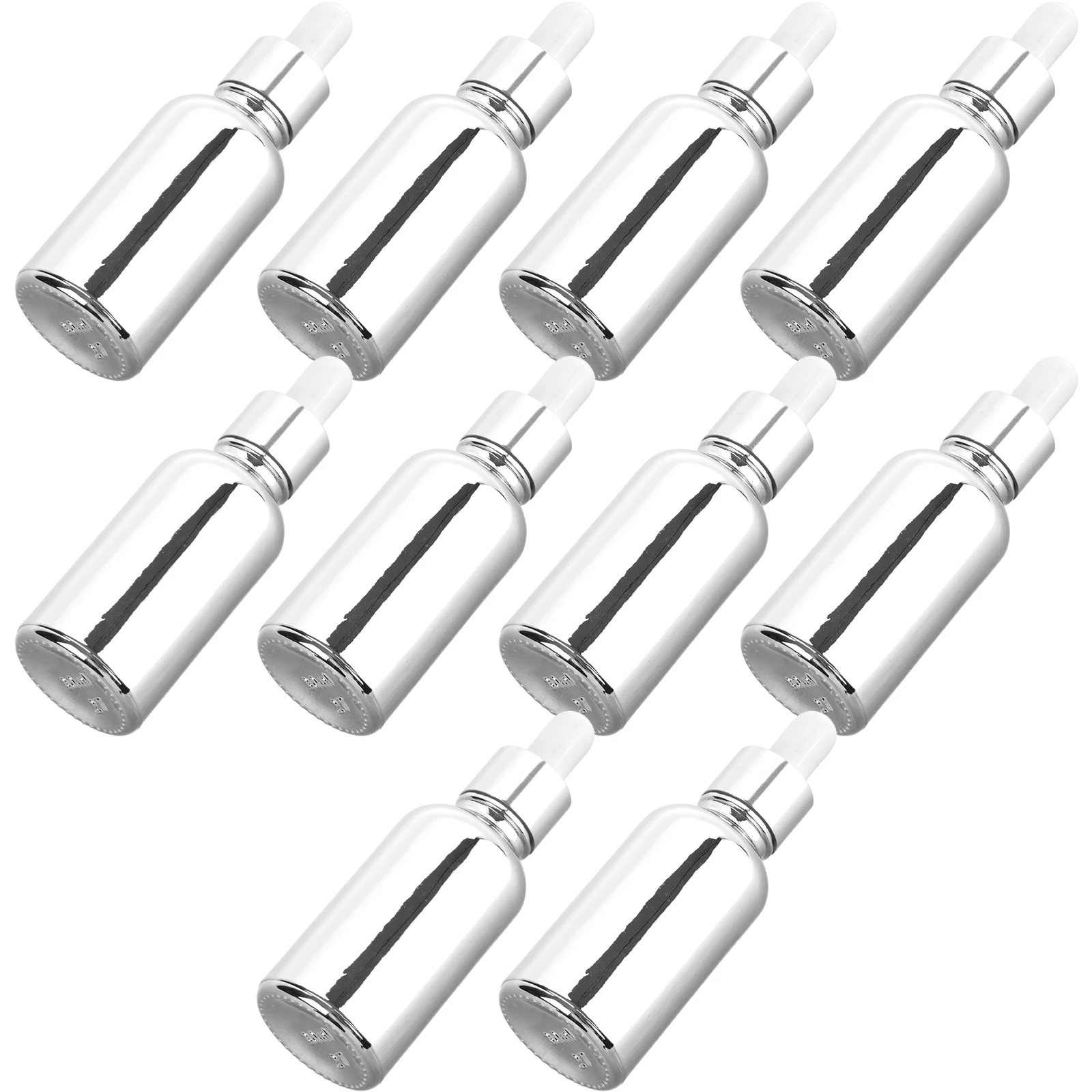 

10Pcs Essential Oil Dropper Bottles 30Ml Silver-Plated Glass Dropper Bottle Set for Essential Oils Serums Travel Home Use