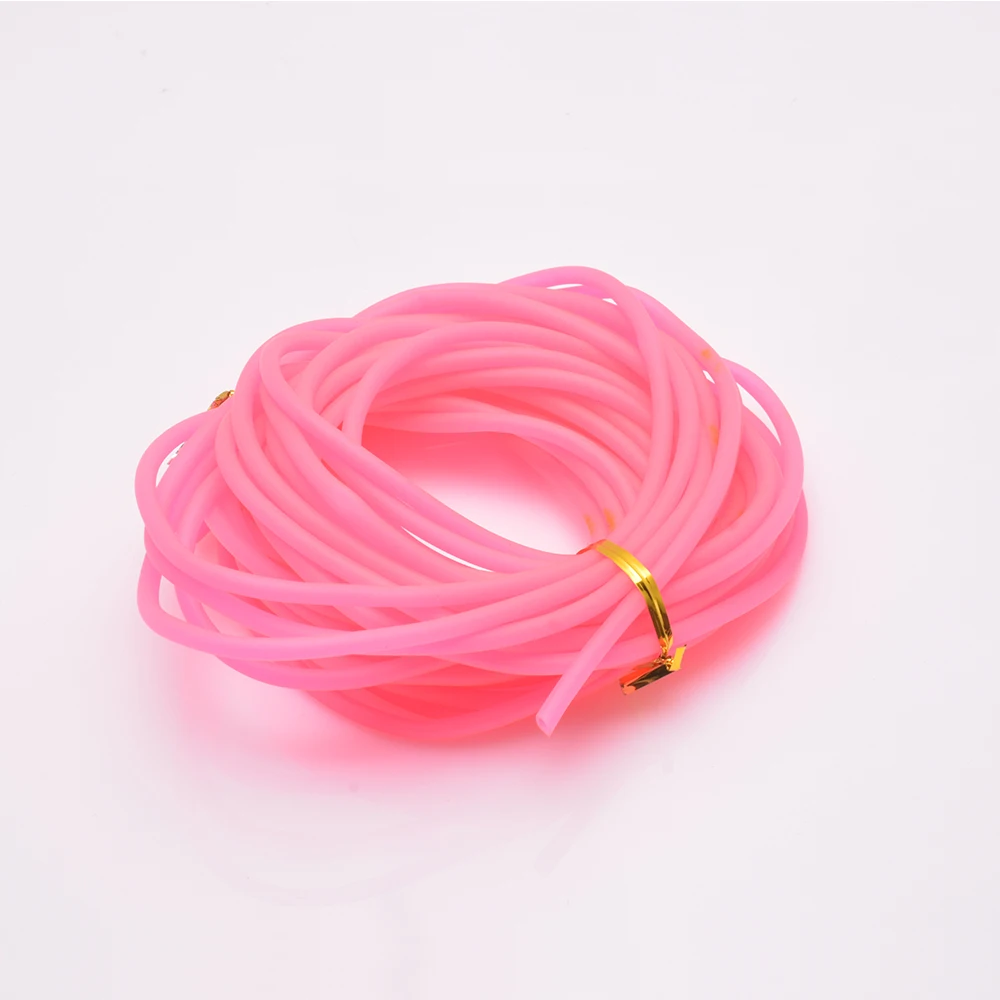 عبوة واحدة/متوهجة لصيد الأسماك بطول 1 متر في الأنبوب الداكن، وأنبوب خط صيد من السيليكون، وغطاء خط صيد كبير مضاد للعض #6