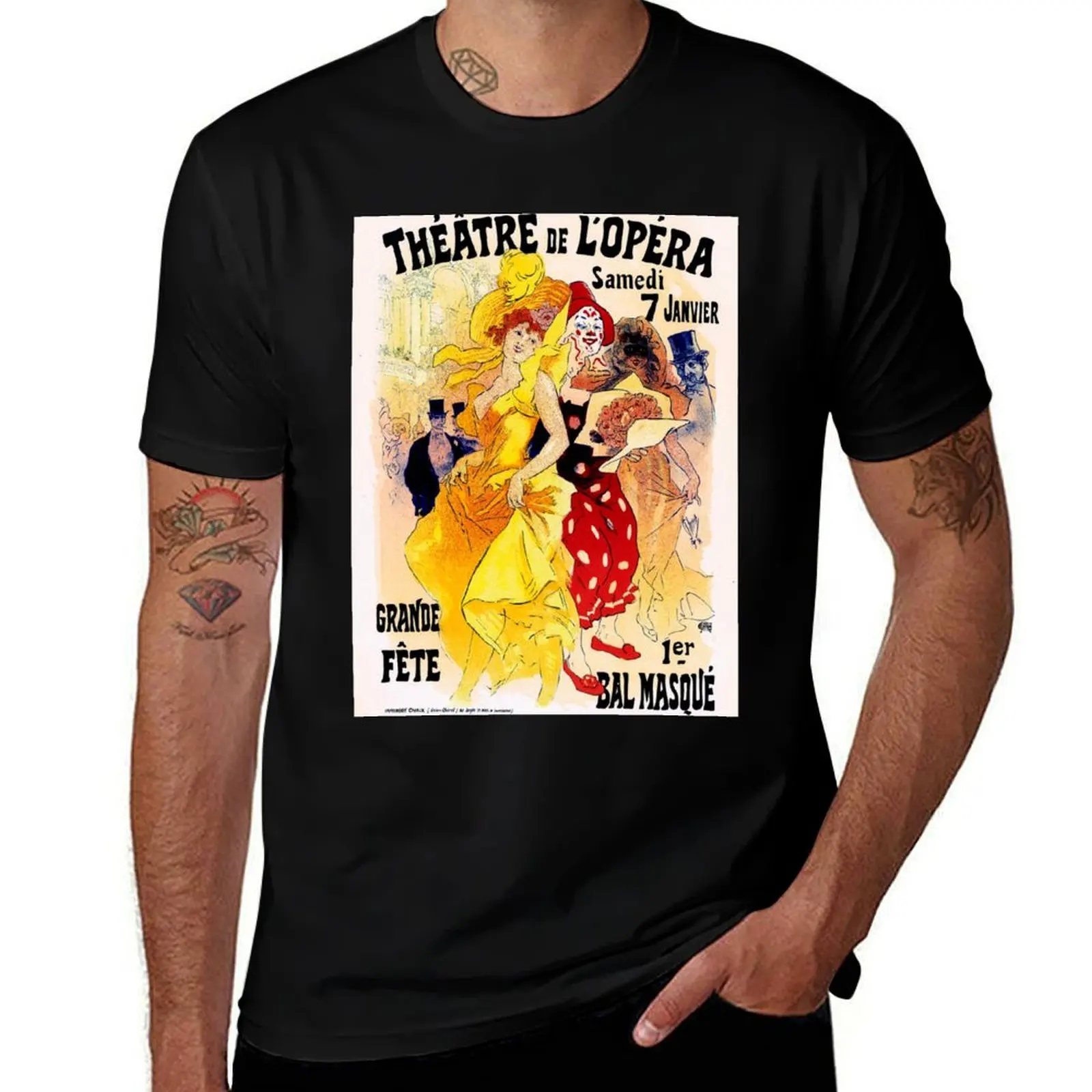 PARIS Opera THEATRE DE L OPERA by Jules Cheret Vintage French T-Shirt Breathable Lightweight Summer Top