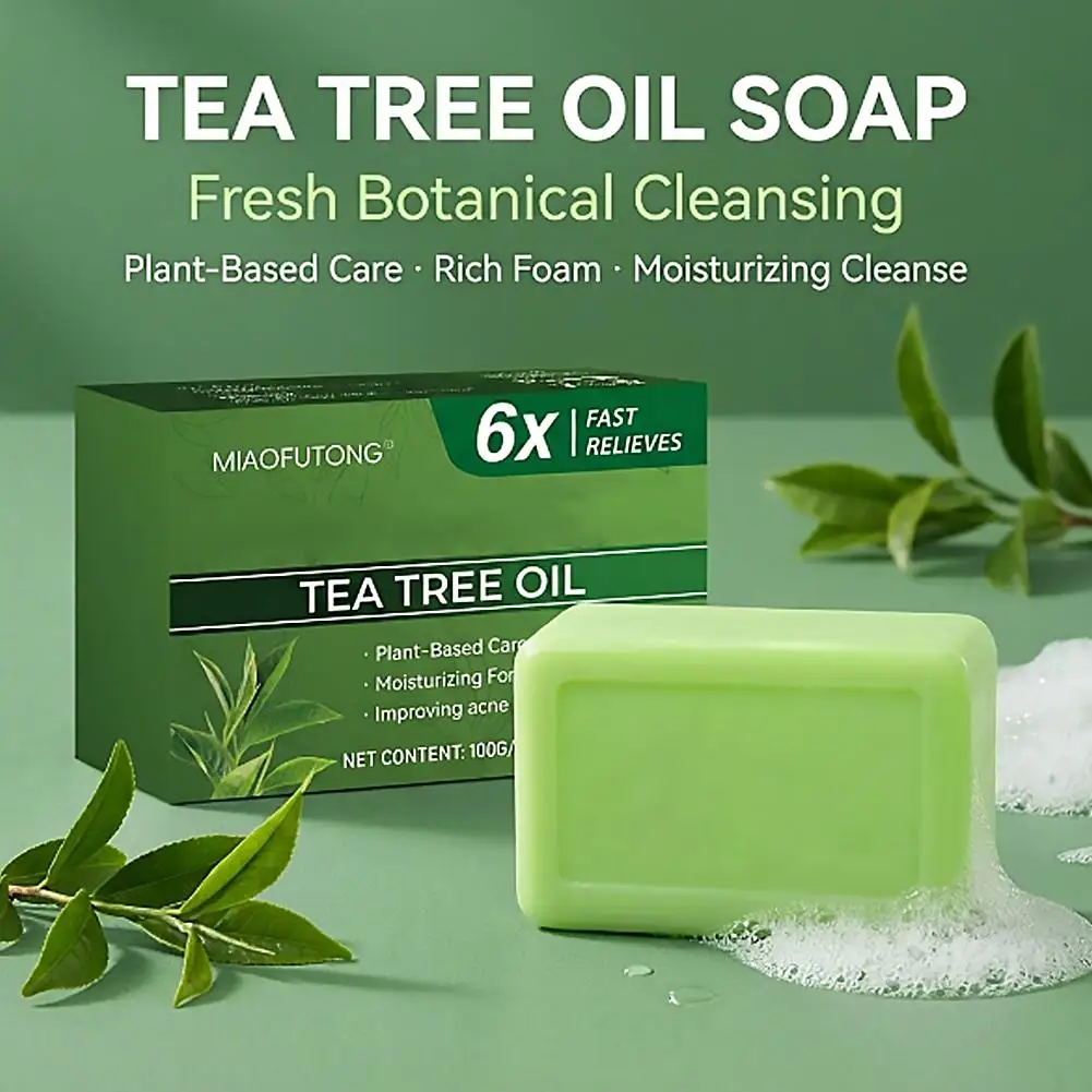Relief Soap Bar Tea Tree Oil Body Soap Bar Natural Foot & Body Soaps for Healthy Skin,Gentle Exfoliating Bar Soap For Men Women