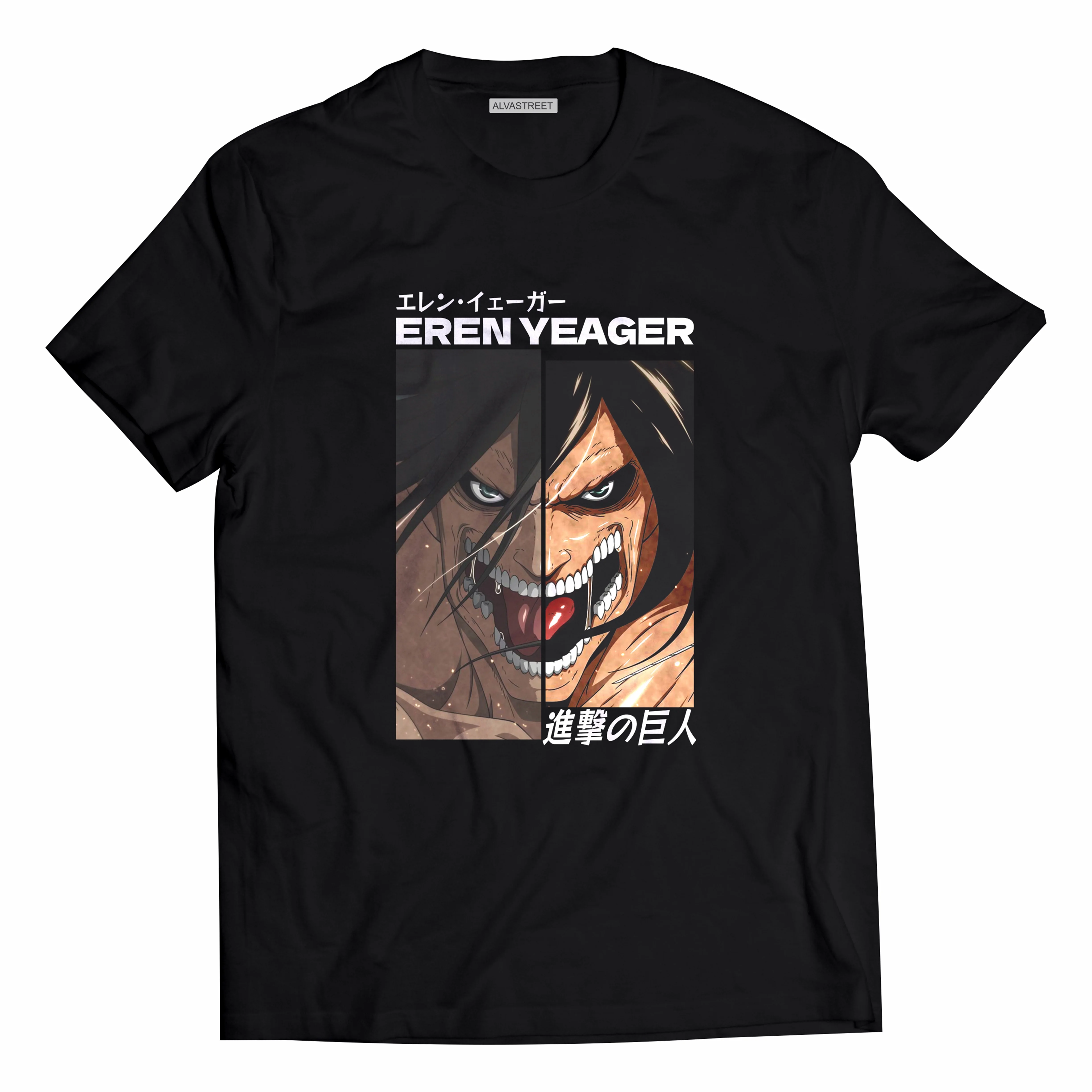 Kaos Anime ATTACK ON TITAN EREN 014 Baju Anime Jepang T-Shirt Anime Manga ALVACOTH Premium