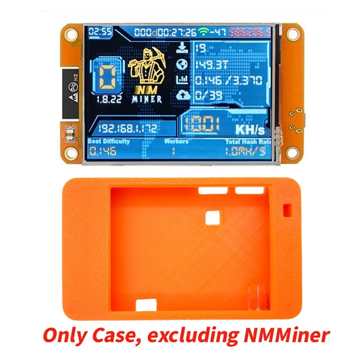T31C new NMMiner 2.8inch Case Protective Shell for NerdMinerMotherboard Bitcoin Crypto Solo Miner Shell Cover