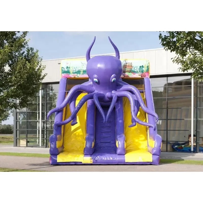 Factory Direct Commercial Inflatable Octopus Slide / Land Slide Low Price Promotion