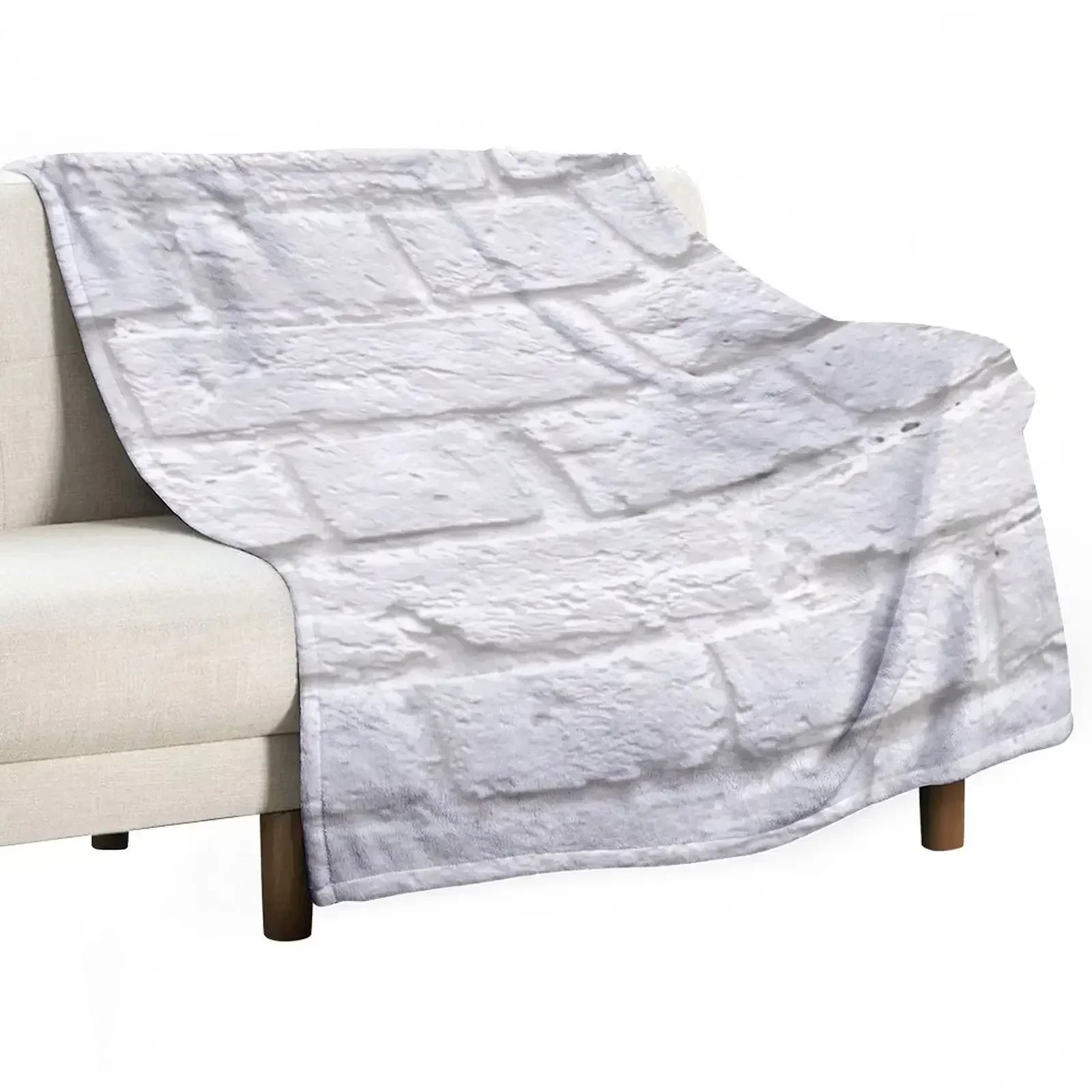 New Simple White Brick Wall Throw Blanket Luxury For Sofa Thin Bed Fashionable Camping Sofa Quilt Cute Blankets