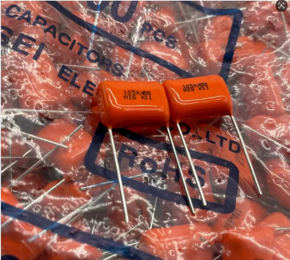 10pcs-lot-capacitor-de-filme-cbb-1uf-105-10uf-450v-nissei-p15mm
