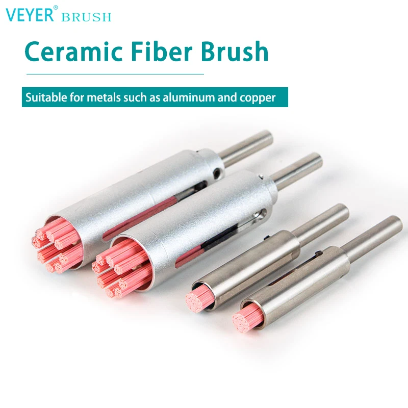 VEYER CNC Grinding Brush Polishing Tool Cut Marks Removal Ceramic Fiber Deburring Tools Machinery Accessories Surface Brushes