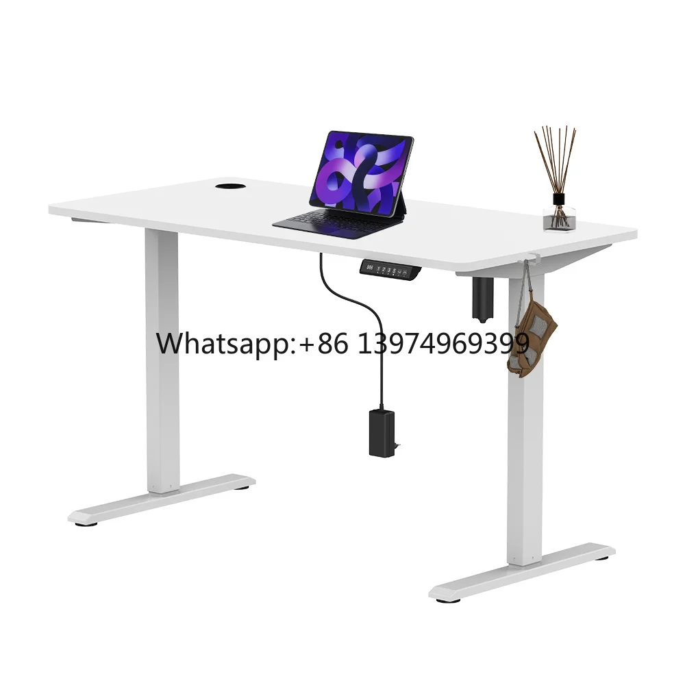 Suitable Room Metal Electric Standing Desk Base Modern Home Office Furniture Motor Height Adjustable Computer Desk