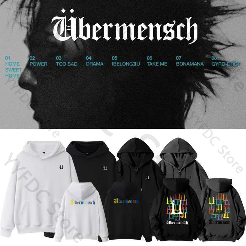 

G Dragon Ubermensch Concert Hoodies Kpop Fashion Loose Zipper Hoodie Jacket Women Men GD World Tour Fans Autumn Sweatshirt Coat