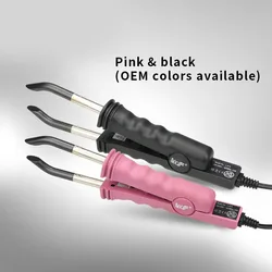 LOOF618 Temperature Constant Hair Extension Iron Keratin Bonding fusion Heat Connector Hair Care Styling Tools color pink &BlacK
