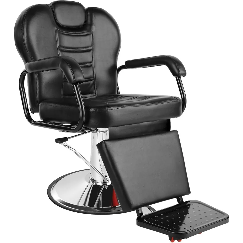 

Barber Chairs for Barbershop Heavy-Duty Hydraulic Barber Chair Reclining Salon Chair, Upgrade Leg Support & Wider Seat Salon Spa
