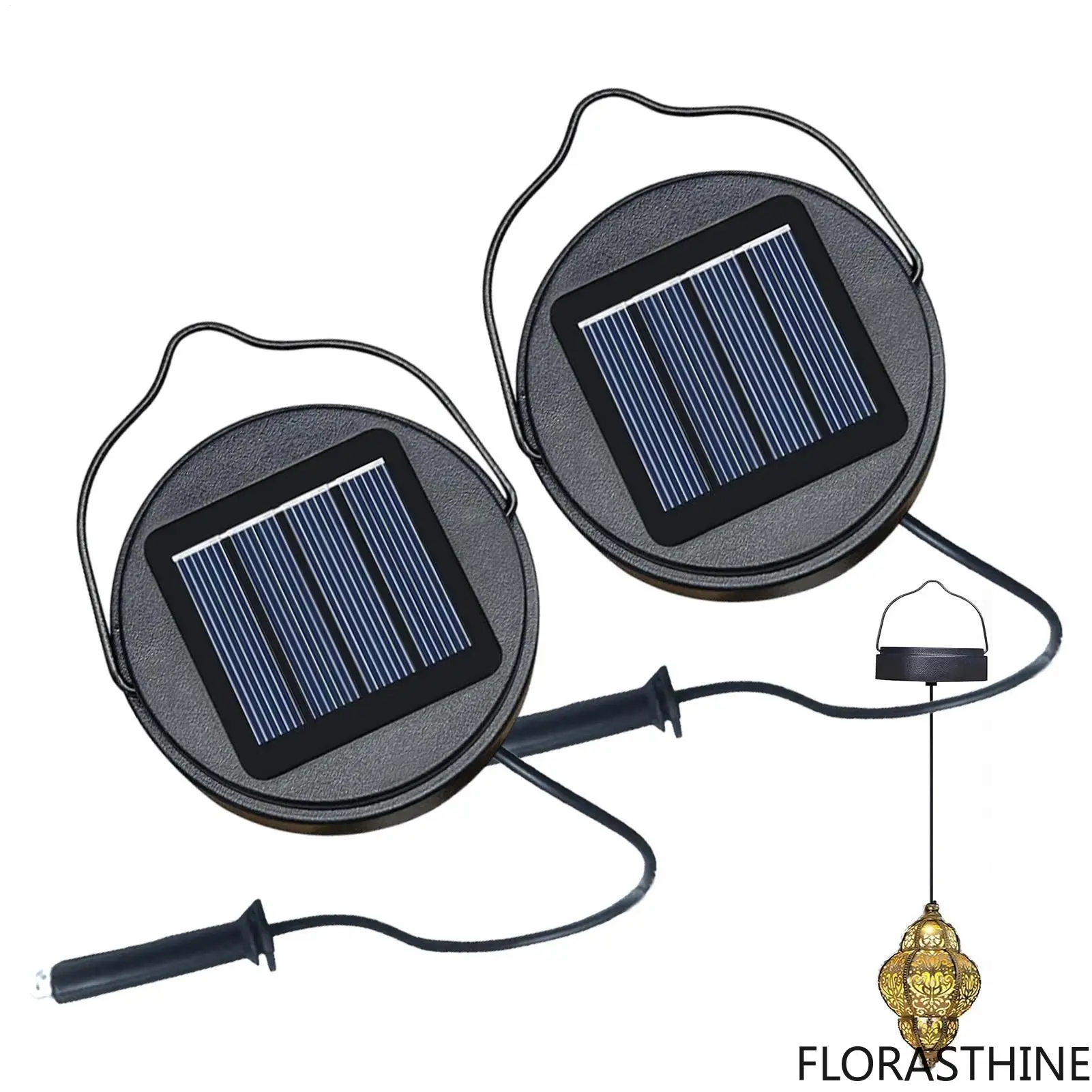 2 Pieces Solar Light Replacement Top Waterproof Lamp Cover 8.5cm Lantern Solar Top for Outdoor Garden Pathway Patio Yard Porch