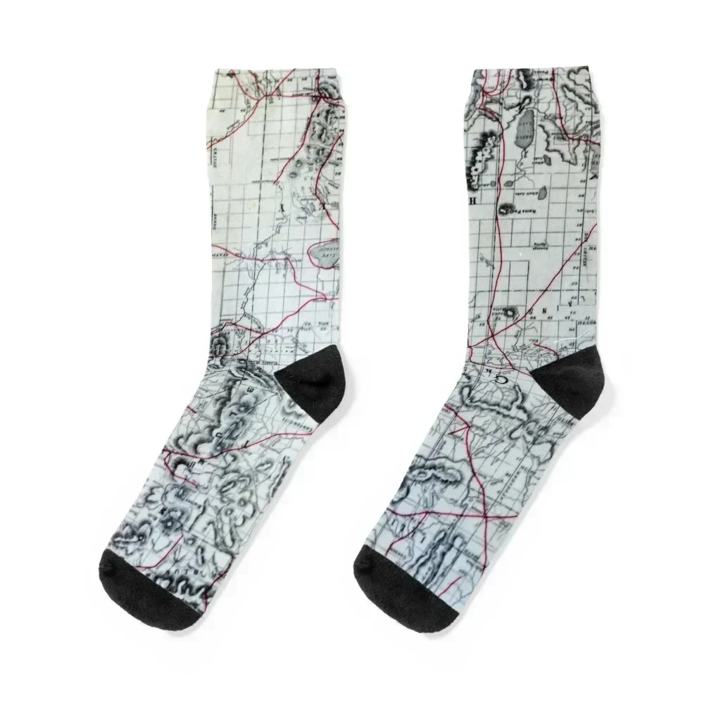 

Old map Socks kawaii Stockings new year snow Boy Socks Women's cycling man anti-slip Socks For Girls Men's