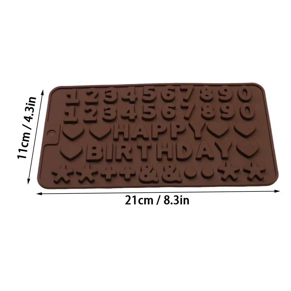 English Letter Number Silicone Mold Alphabet Chocolate Candy Baking Tray for Cake Ice Fondant Dessert DIY Tool Cartoon Shapes view 5