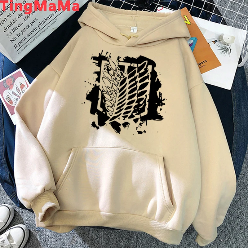 Harajuku Anime Attack On Titan Yeager Eren Print Plus Size Hoodie Men Women Clothes Manga Sweatshirt Harajuku Unisex Streetwear