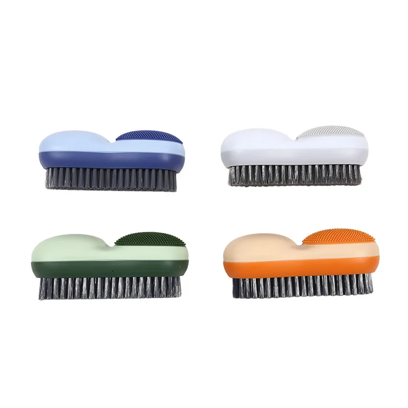 Creative Color Contrast Washing Brush Double-sided Bristles multi-functional Soft Rubber Underwear Cleaning Brush Artifacts Shoe