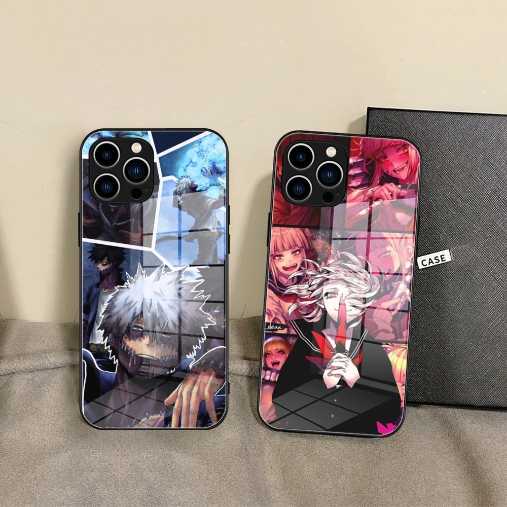 My Hero Academia Bakugou Katsuki Etui na telefon ze szkła hartowanego do iPhone\'a 15 14 11 12 Pro Plus 13 Pro Samsung S24 Ultra S23 Pokrowce