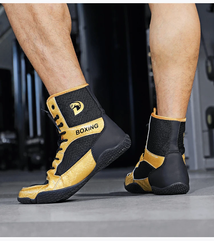 2025 New match training boxing shoes wear-resistant non-slip sports shoes lightweight breathable wrestling shoes