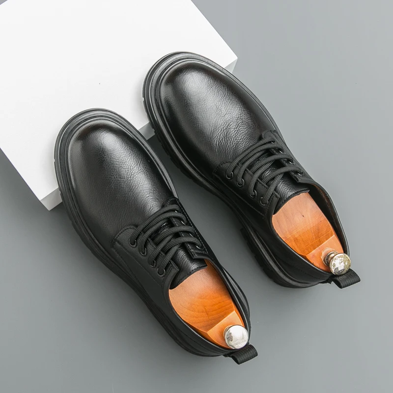 Spring New Male Comfortable Oxfords Footwear Men Business Shoes New Arrival Men's Casual Shoes Lace-Up Men Leather Walking Shoes
