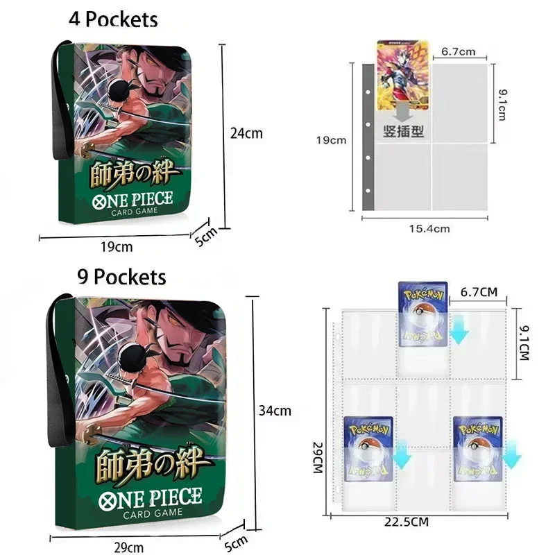 One Piece 900Pcs OPCG Cards Album Book Luffy Nami Zoro Anime Map Letter Holder Binder Action HD Protector Notebook Folder Gifts