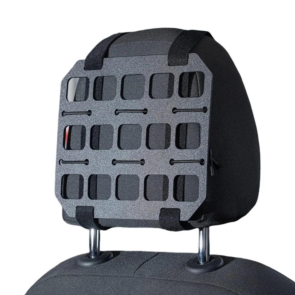 Car Rear Seat Back Headrest Organizer Auto Vehicle Rigid MOLLE Panel Car Headrest Gear Holder for Most Car Vehicles