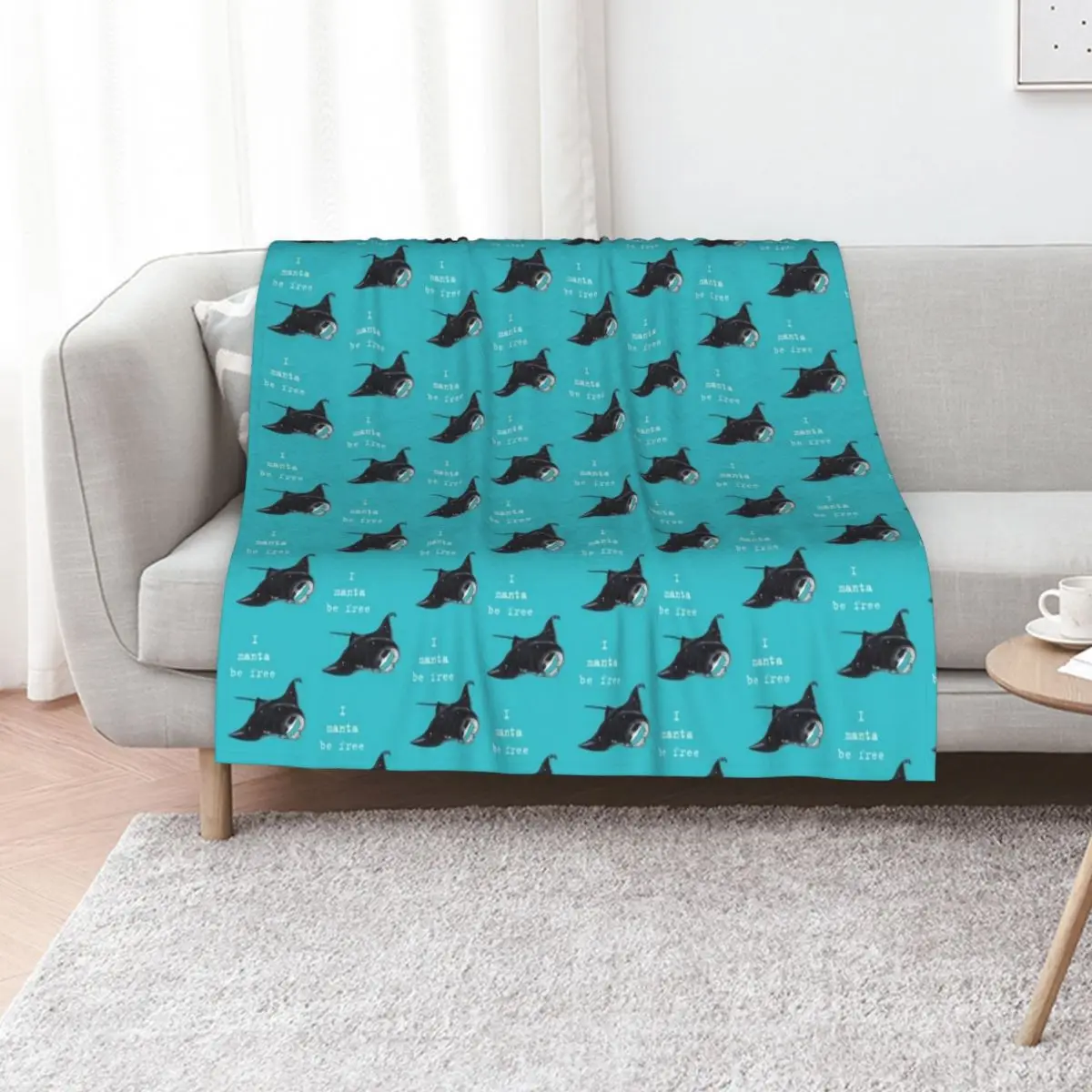 Manta ray - Manta de la serie Animal, manta acogedora para dormir, regalo para mamá y papá