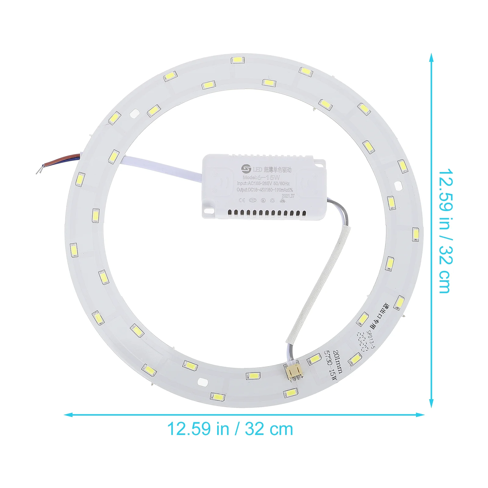 30 LED-Rundlampe, 15 W, 220 V, 240 V, SMD 5730, magnetische Halterung für 32 cm LED-Deckenleuchte, energiesparende kreisförmige Räume